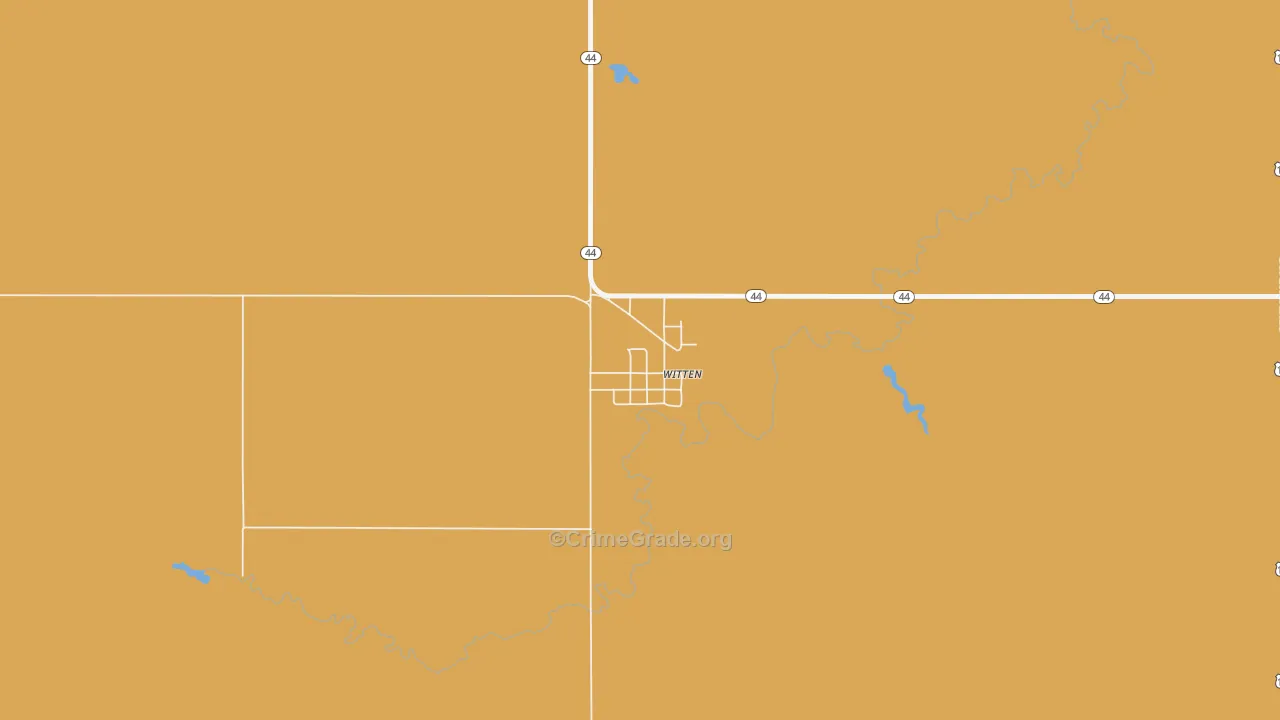 New Witten, SD Map of Vandalism Rates