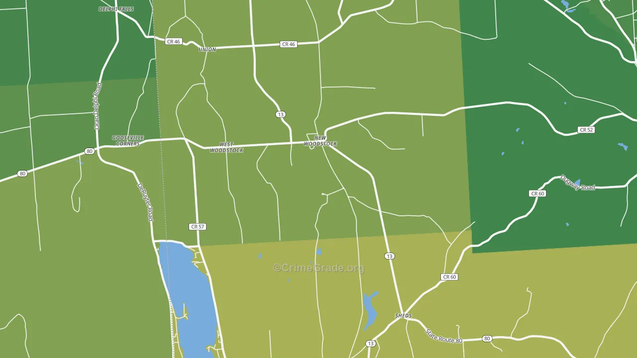 New Woodstock, NY Map of Vandalism Rates