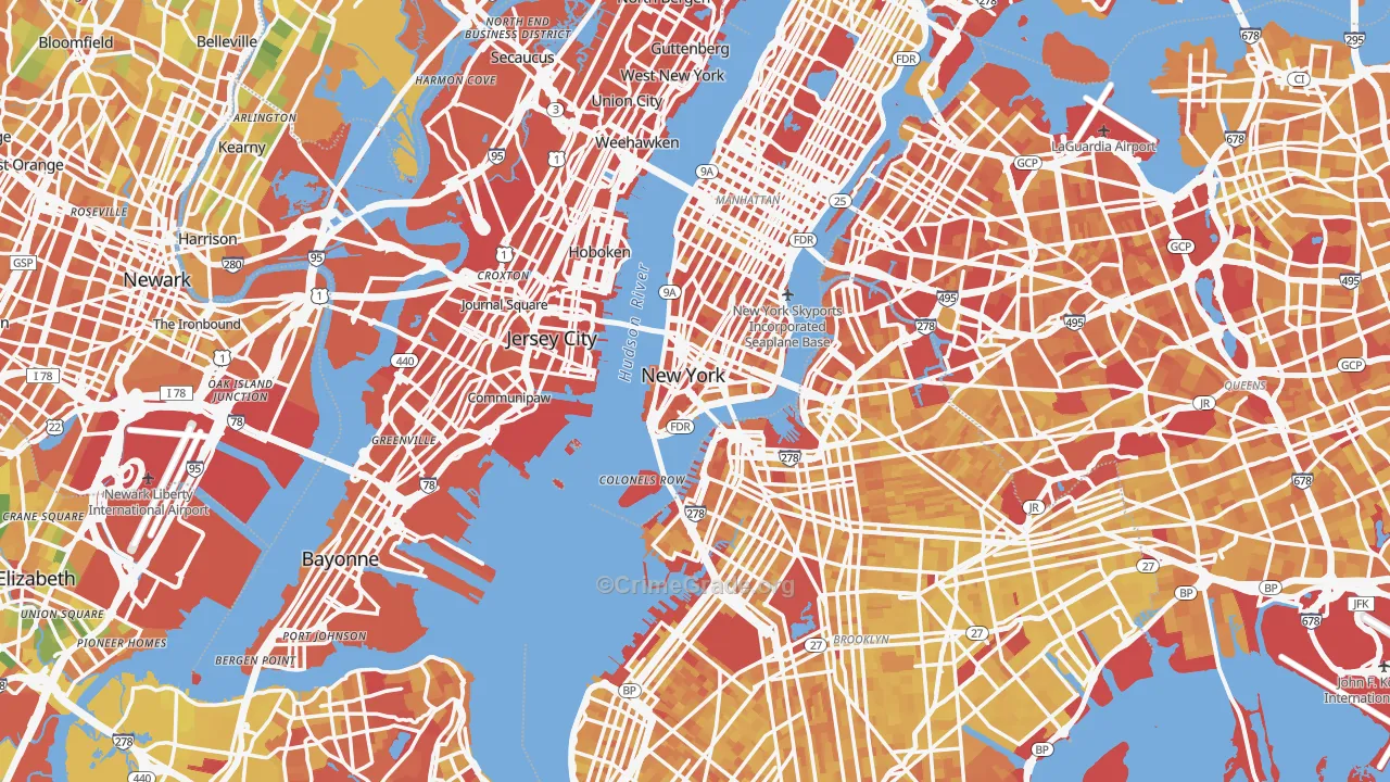 New York, NY Map of Vandalism Rates