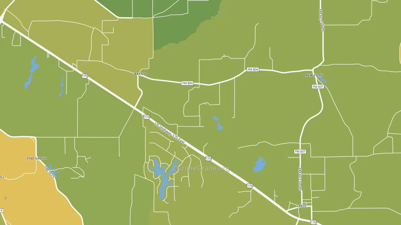 New York, TX Map of Vandalism Rates