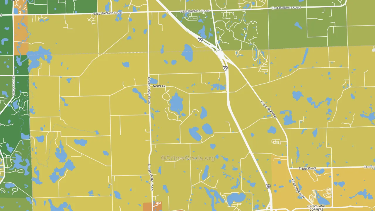 Newark, MI Map of Vandalism Rates