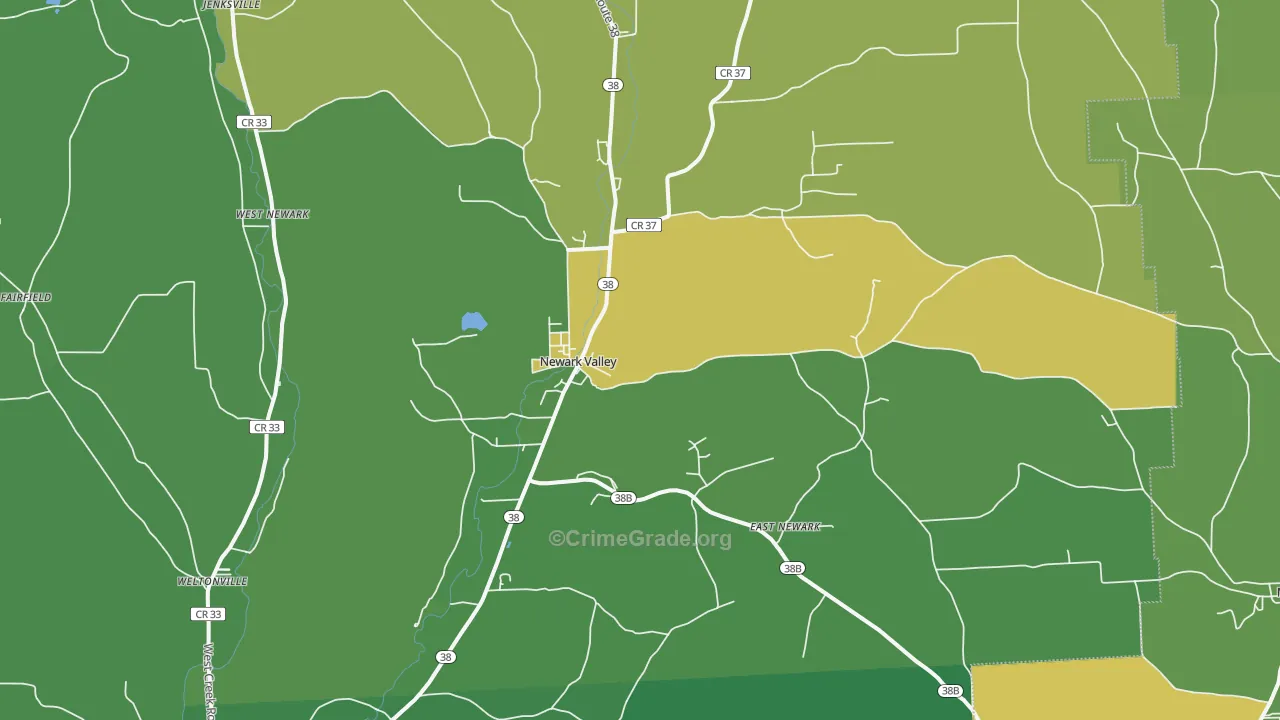 Newark Valley, NY Map of Vandalism Rates
