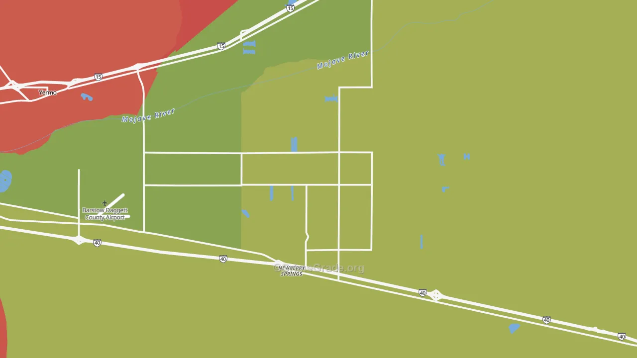 Newberry Springs, CA Map of Vandalism Rates