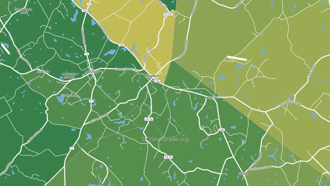 Newborn, GA Map of Vandalism Rates
