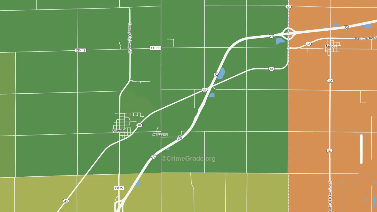 Newburg, IL Map of Vandalism Rates