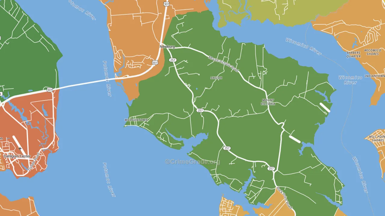 Newburg, MD Map of Vandalism Rates