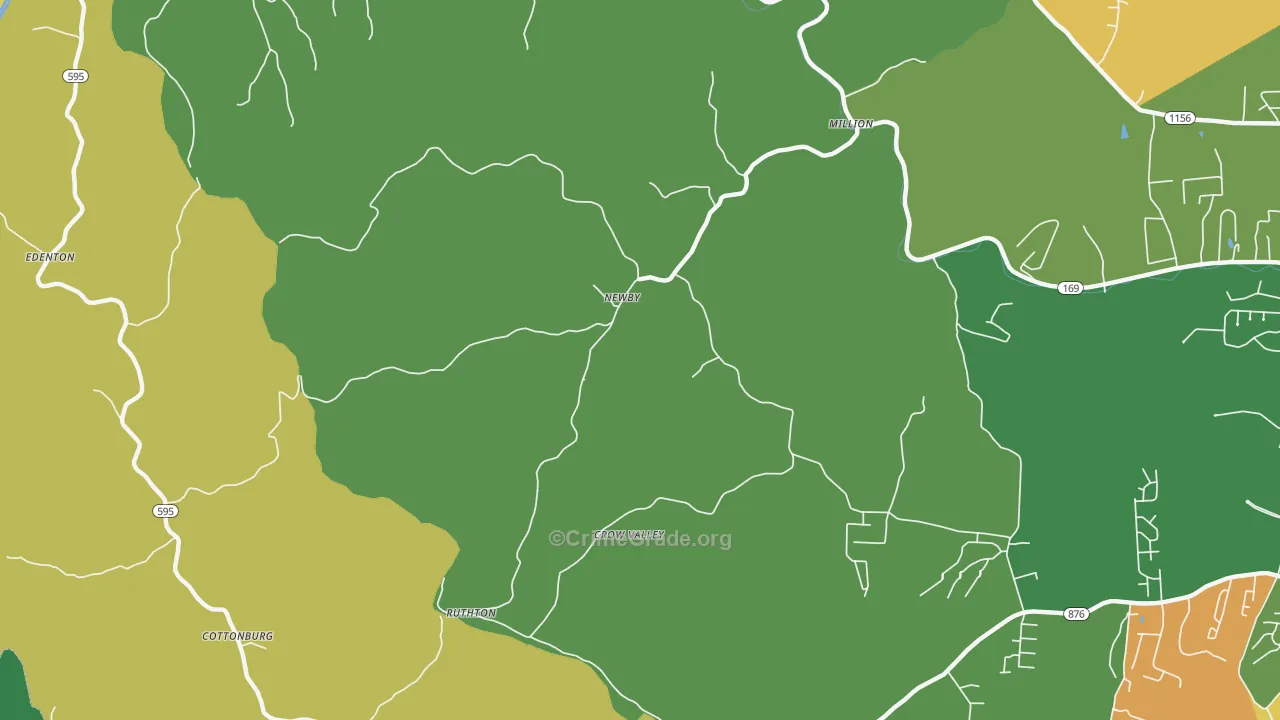 Newby, KY Map of Vandalism Rates
