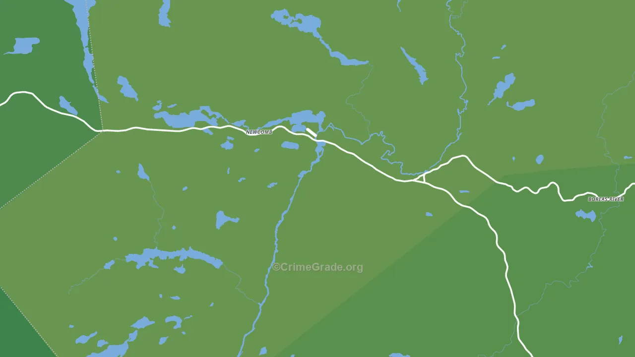 Newcomb, NY Map of Vandalism Rates