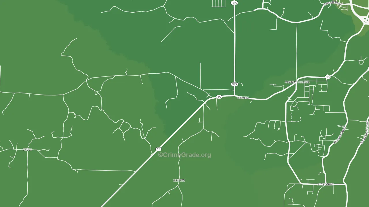 Newell, AR Map of Vandalism Rates