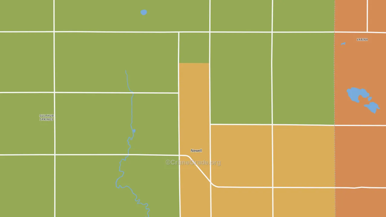 Newell, IA Map of Vandalism Rates