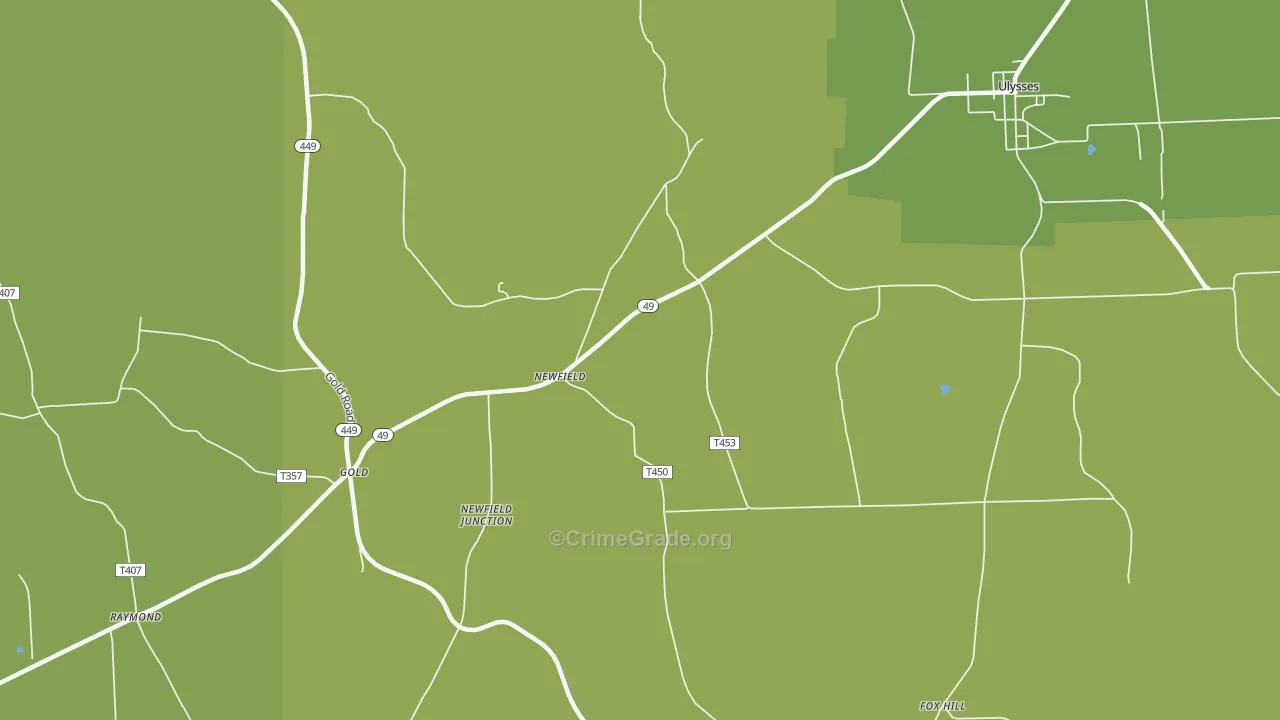 Newfield, PA Map of Vandalism Rates