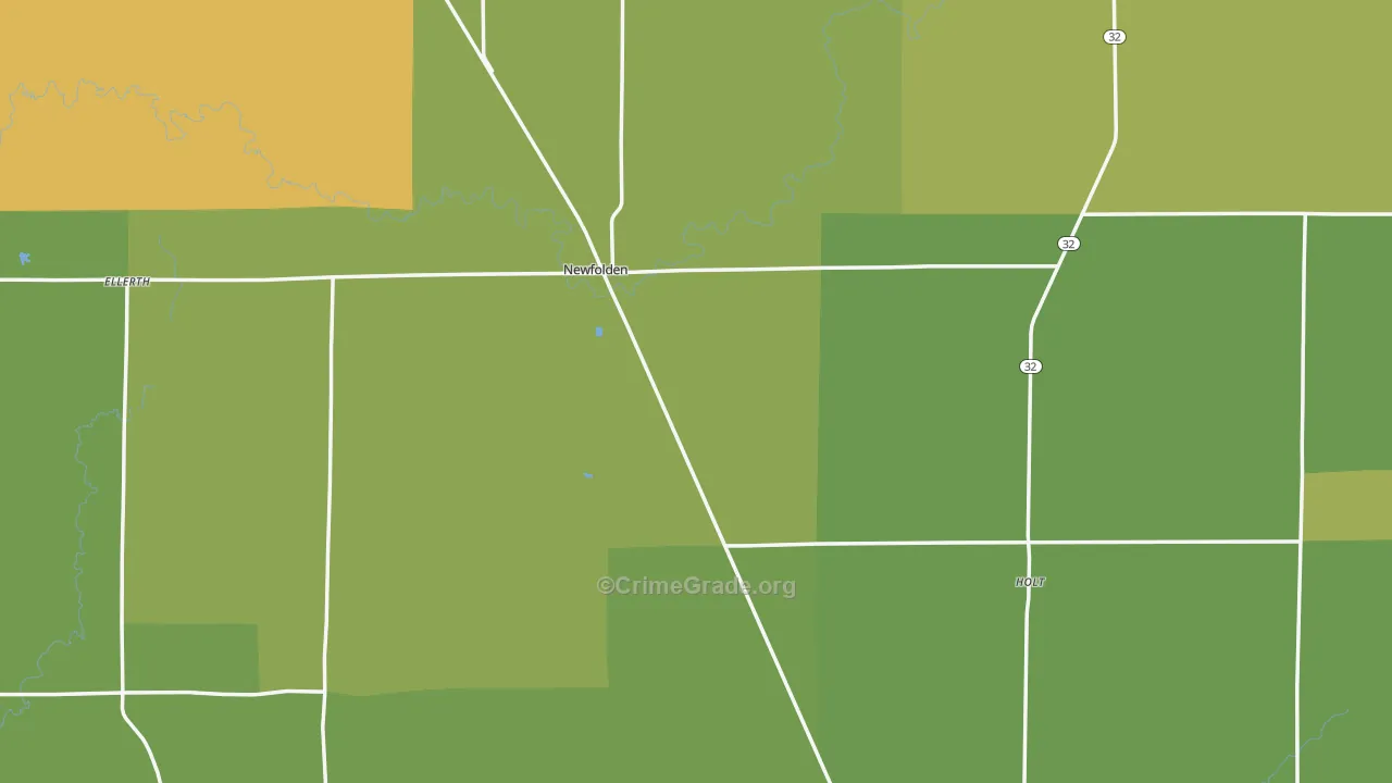 Newfolden, MN Map of Vandalism Rates
