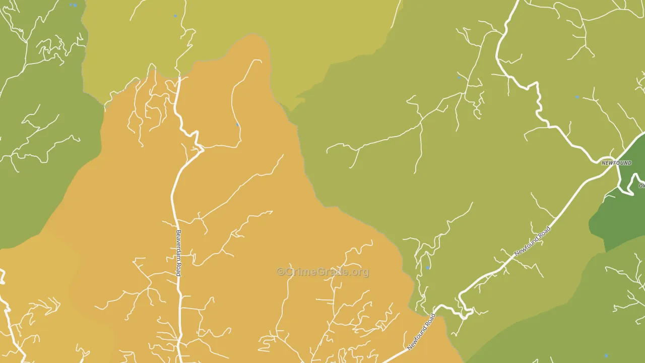 Newfound, NC Map of Vandalism Rates