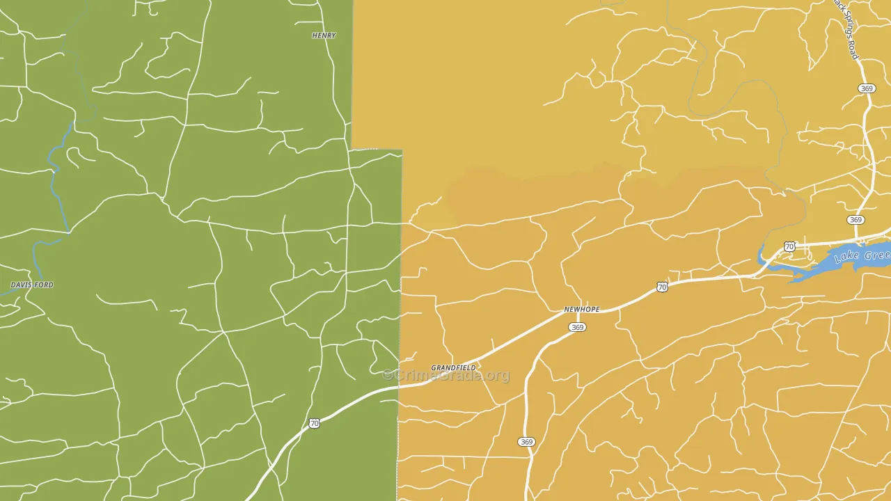 Newhope, AR Map of Vandalism Rates