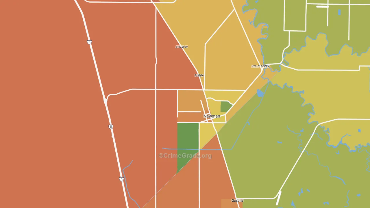 Newman, CA Map of Vandalism Rates