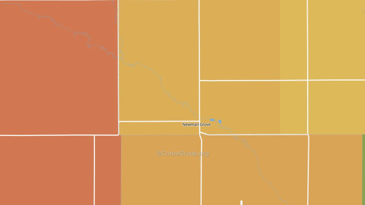 Newman Grove, NE Map of Vandalism Rates