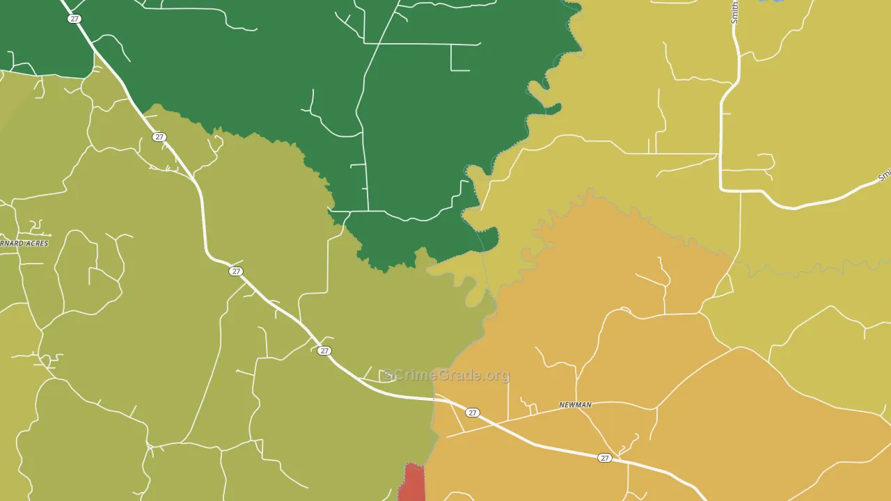 Newman, MS Map of Vandalism Rates