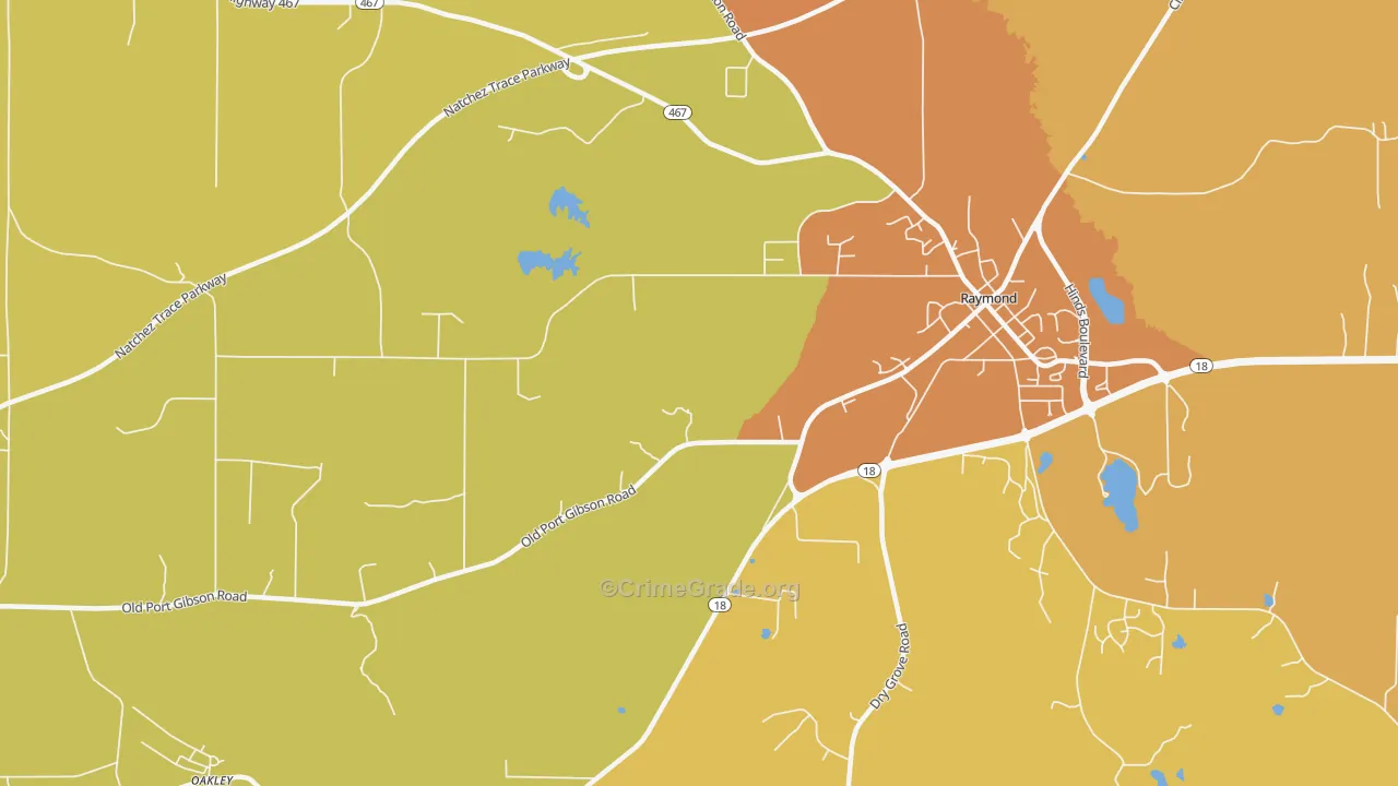 Newmans Grove, MS Map of Vandalism Rates