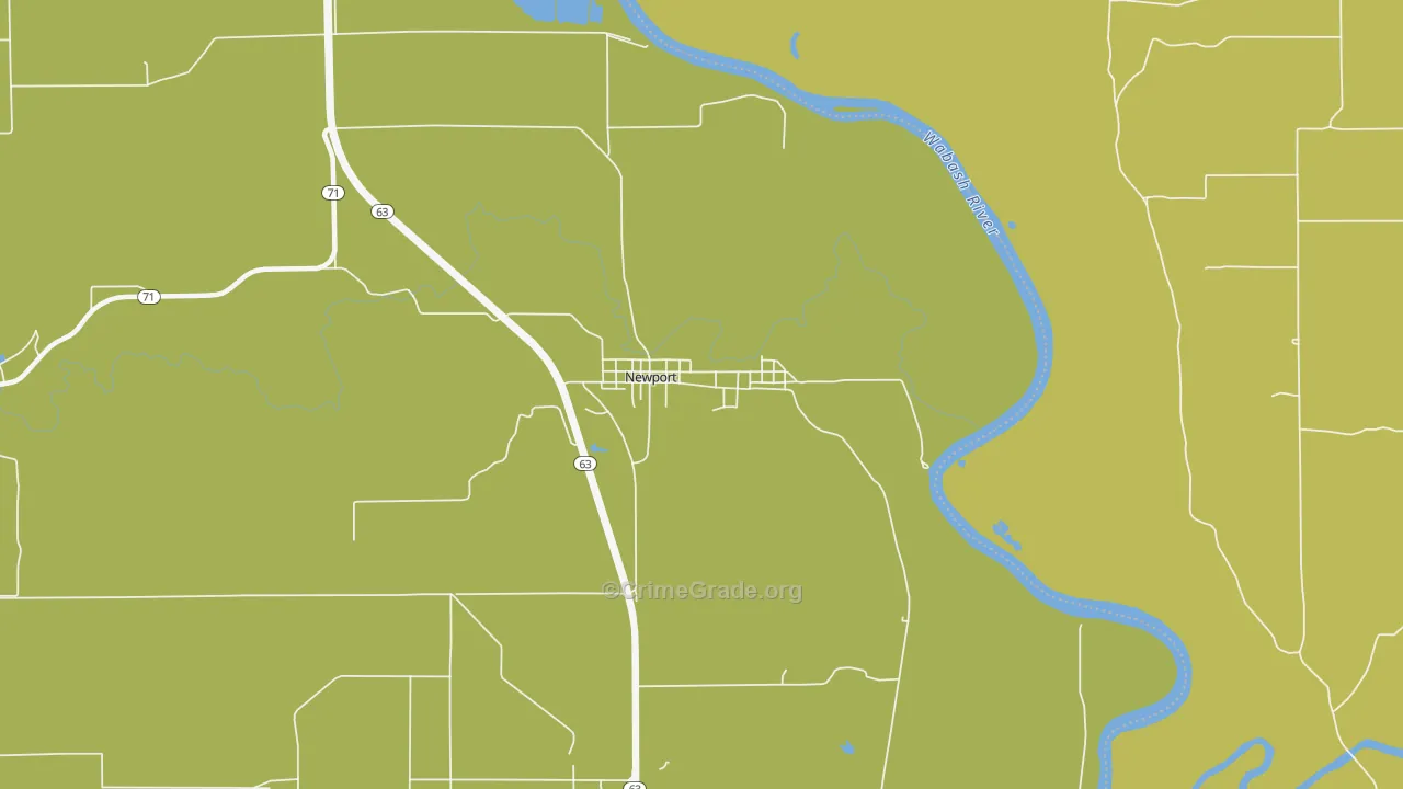 Newport, IN Map of Vandalism Rates