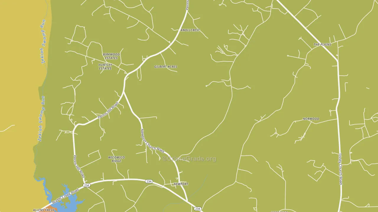 Newport, MD Map of Vandalism Rates