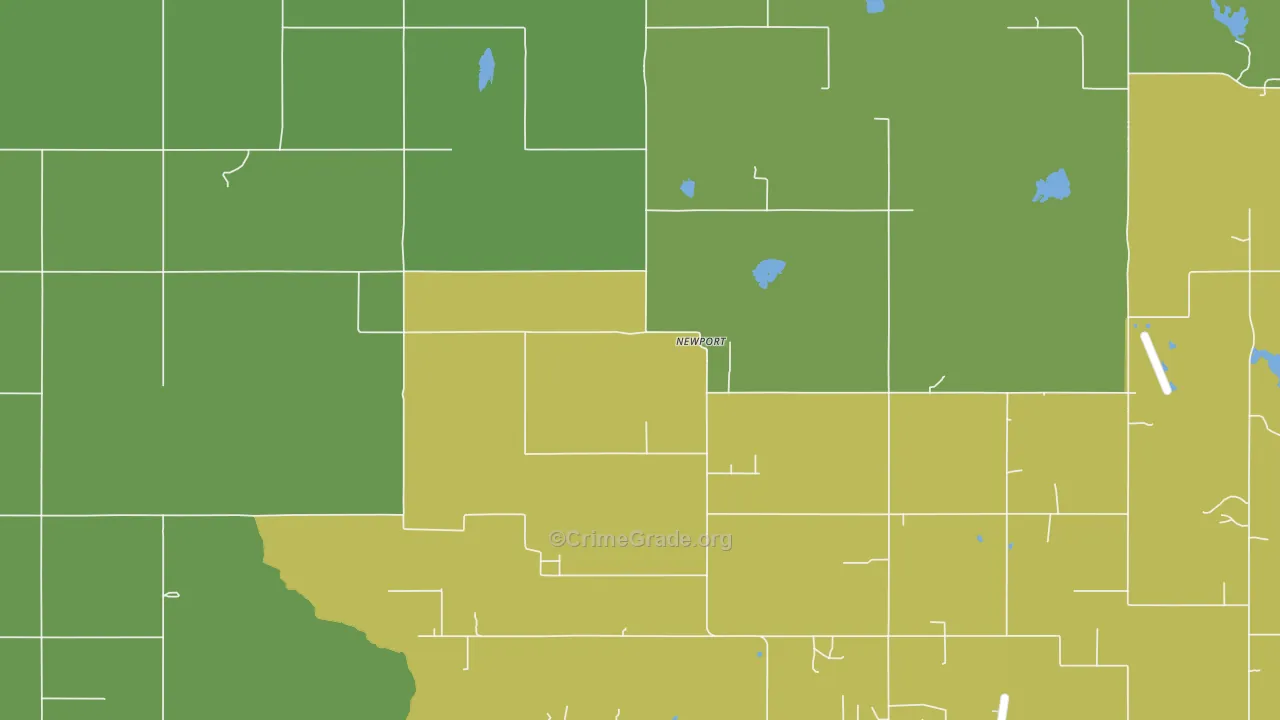 Newport, OK Map of Vandalism Rates