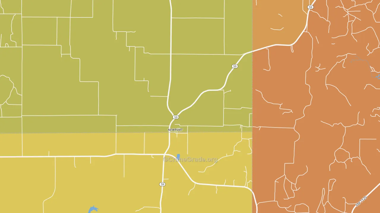 Newport, TX Map of Vandalism Rates