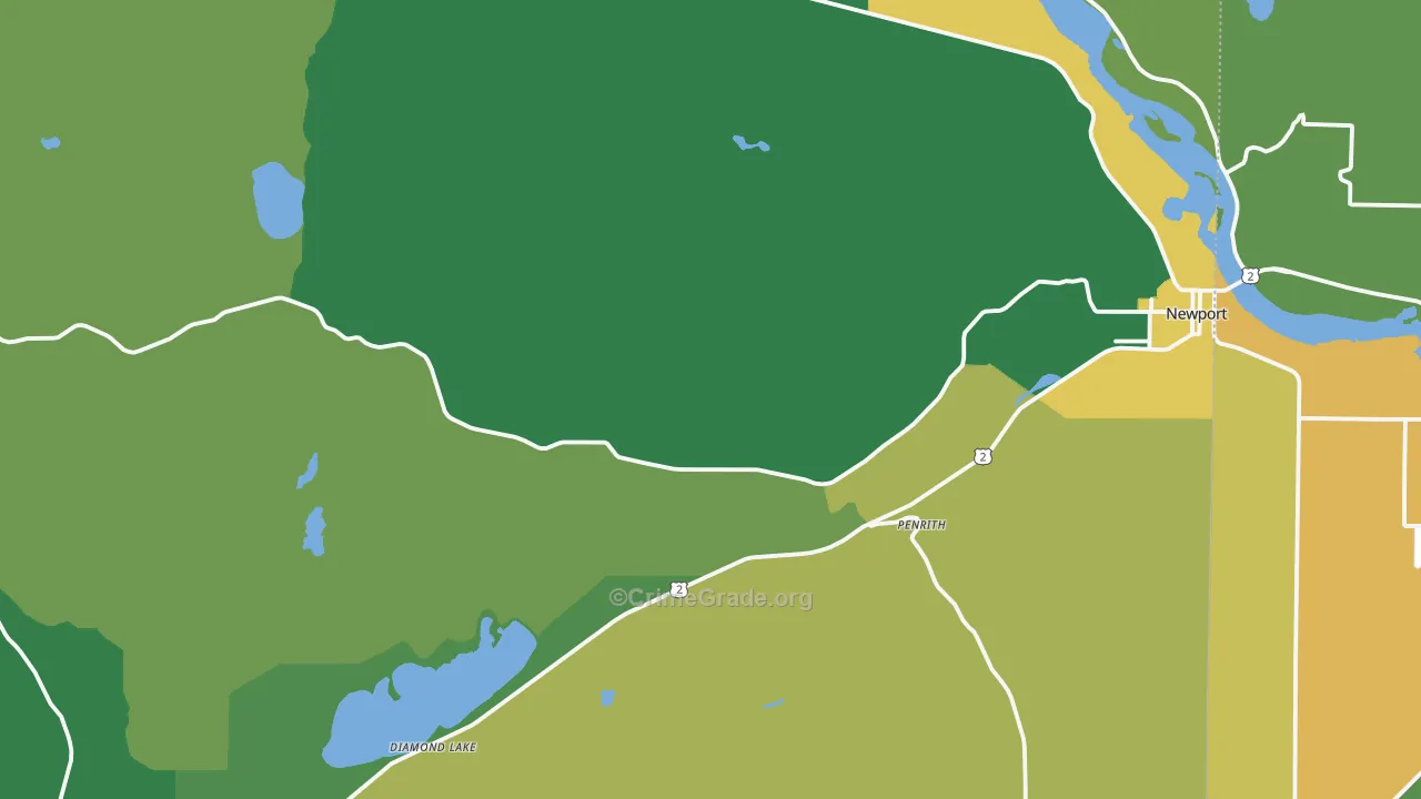 Newport, WA Map of Vandalism Rates
