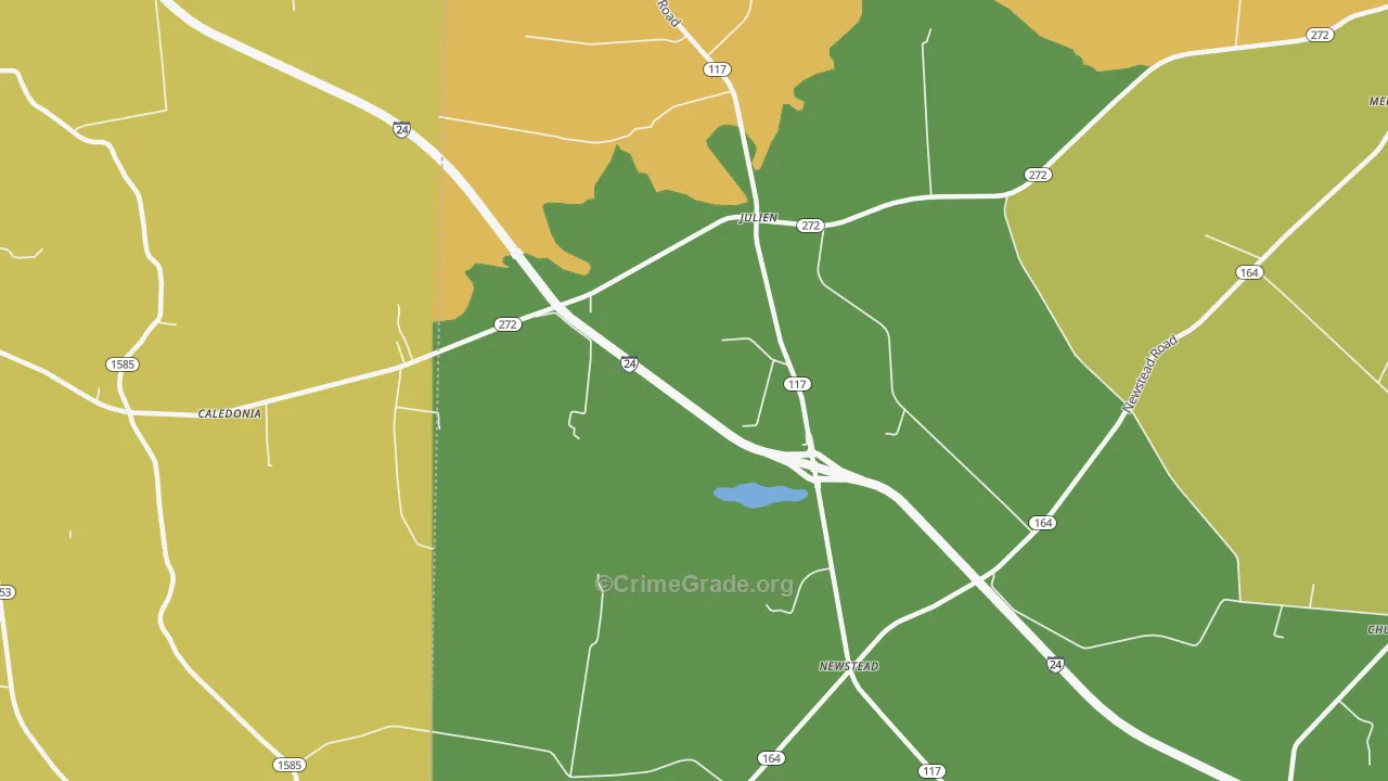 Newstead, KY Map of Vandalism Rates