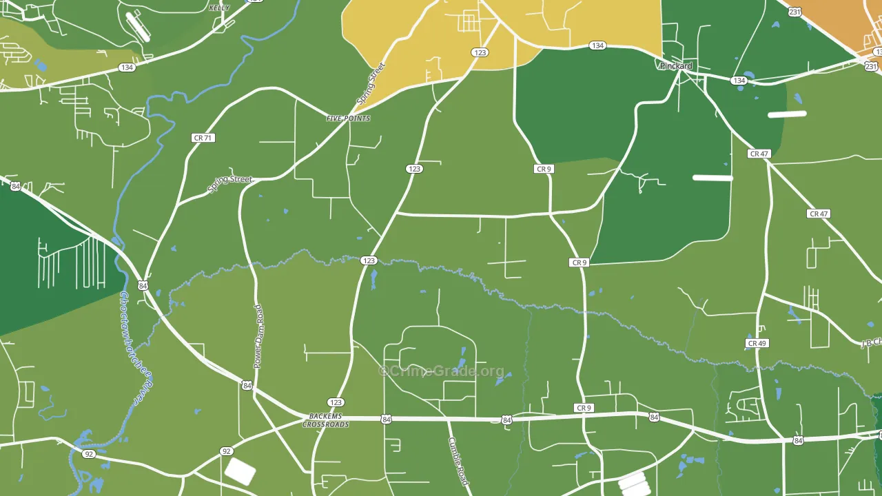 Newton, AL Map of Vandalism Rates