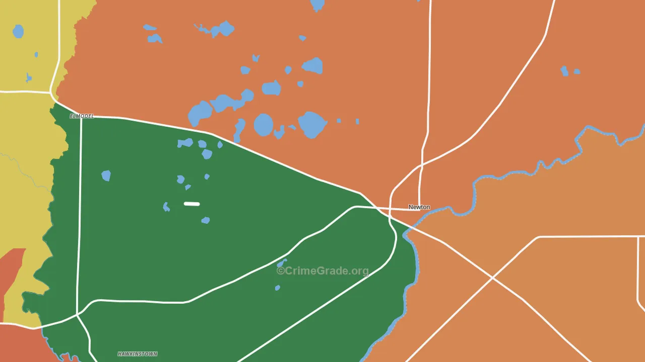 Newton, GA Map of Vandalism Rates