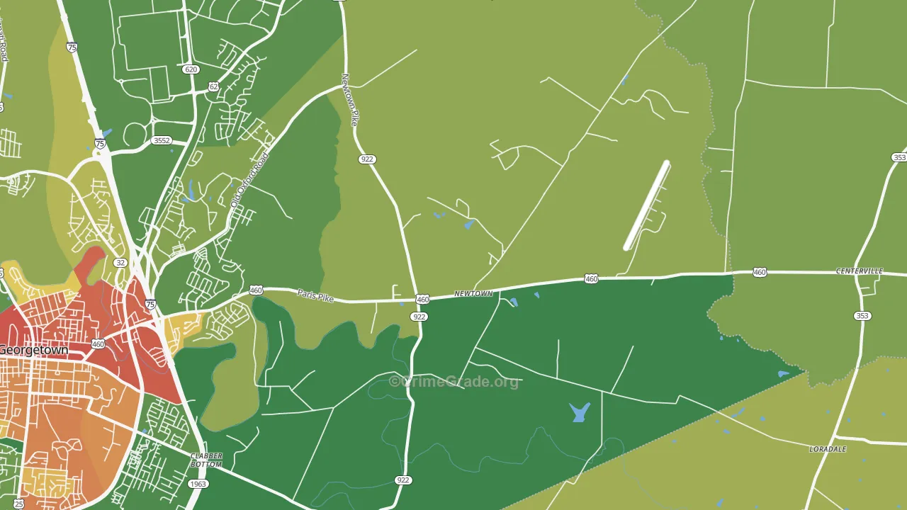 Newtown, KY Map of Vandalism Rates