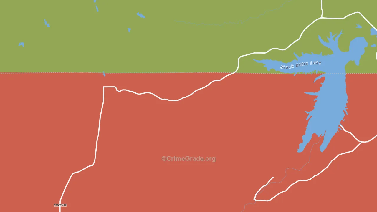 Newville, CA Map of Vandalism Rates