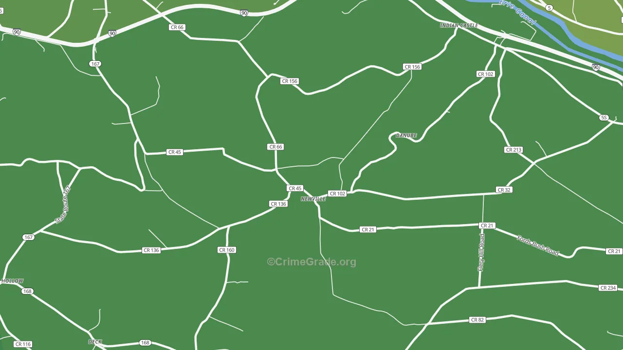 Newville, NY Map of Vandalism Rates
