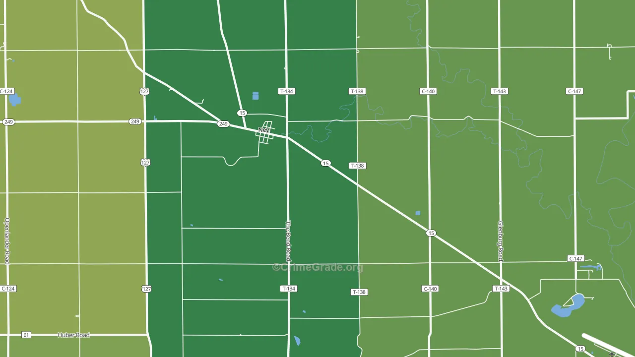 Ney, OH Map of Vandalism Rates