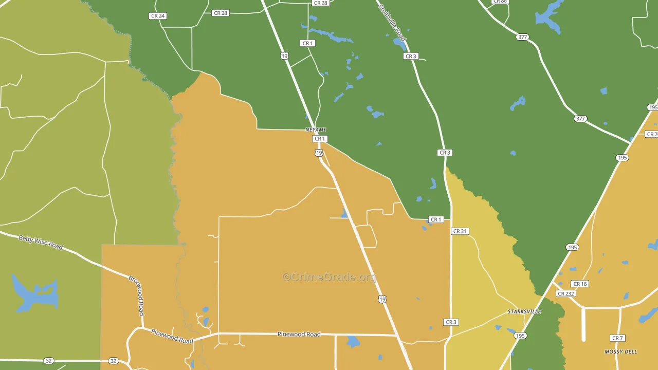 Neyami, GA Map of Vandalism Rates