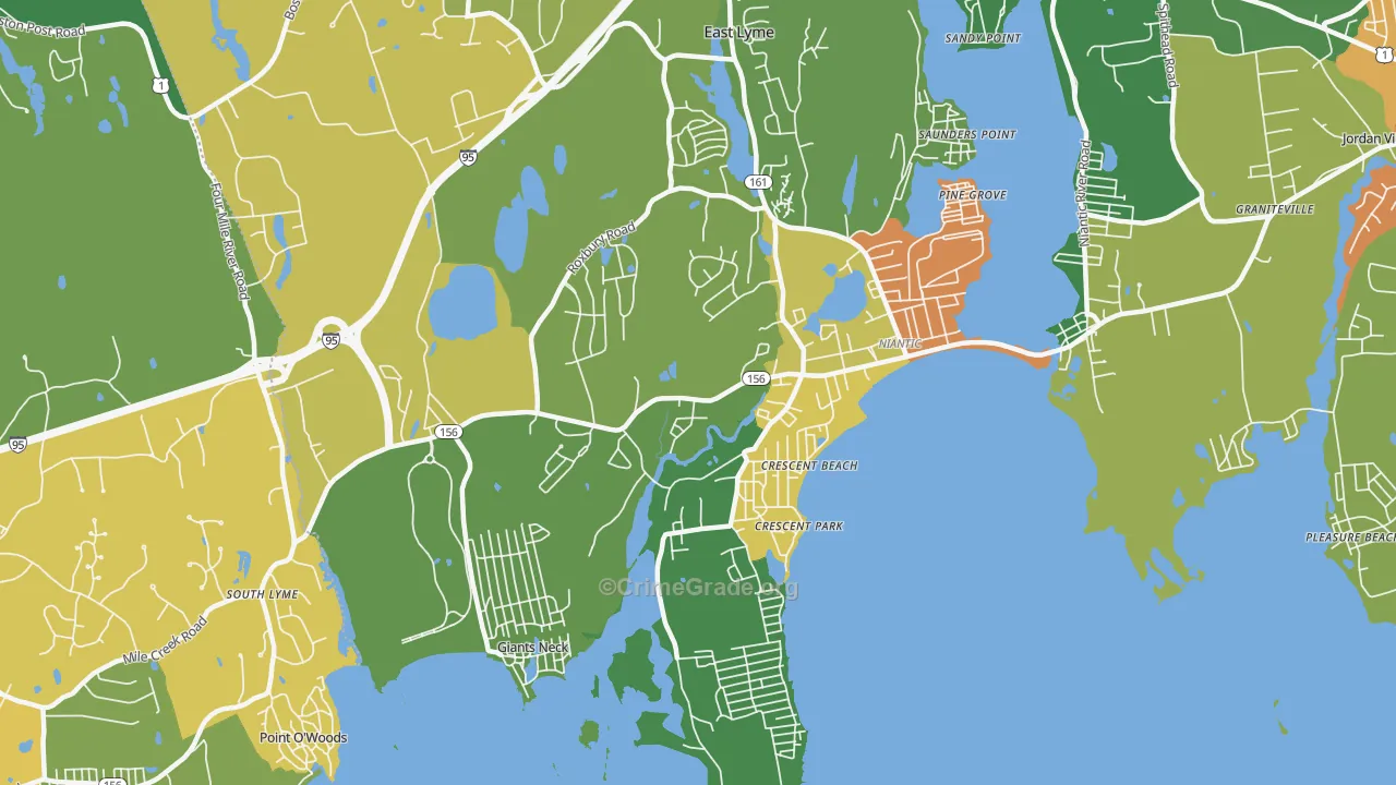Niantic, CT Map of Vandalism Rates