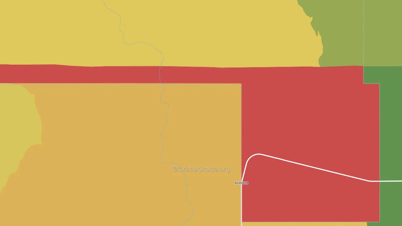 Niarada, MT Map of Vandalism Rates