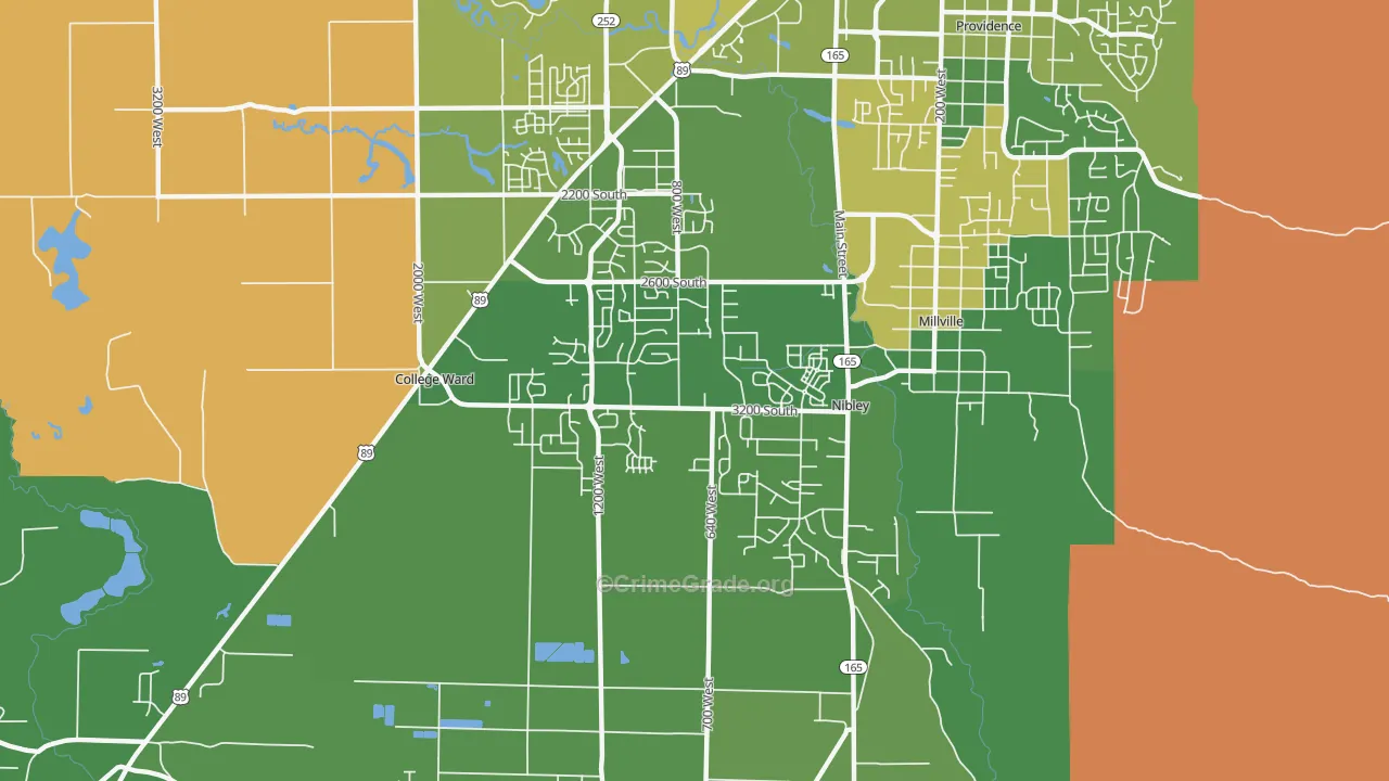 Nibley, UT Map of Vandalism Rates