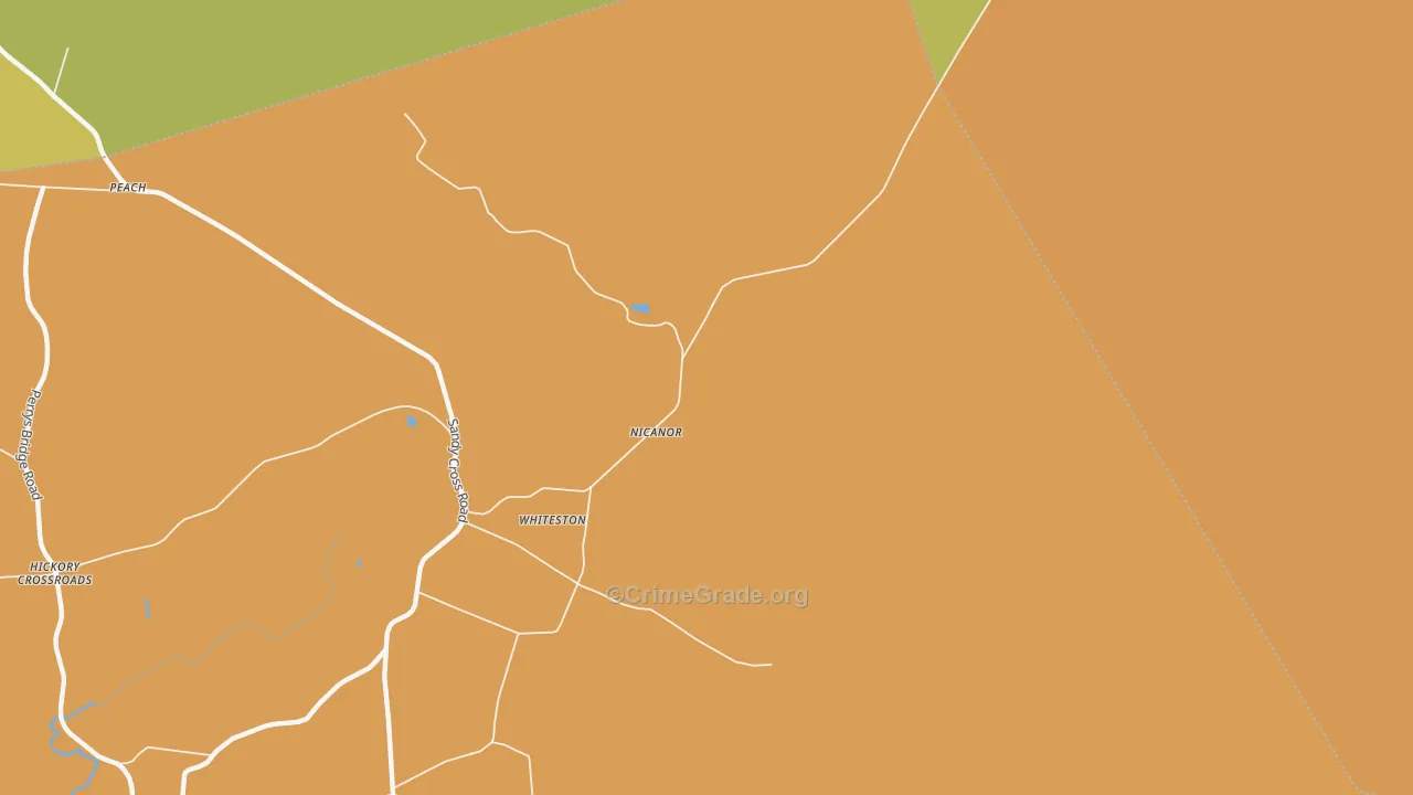 Nicanor, NC Map of Vandalism Rates