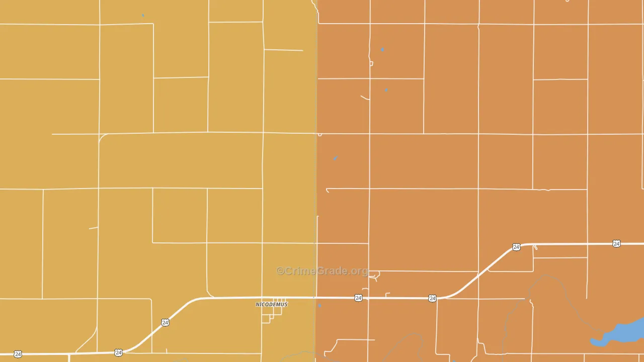 Nicodemus, KS Map of Vandalism Rates