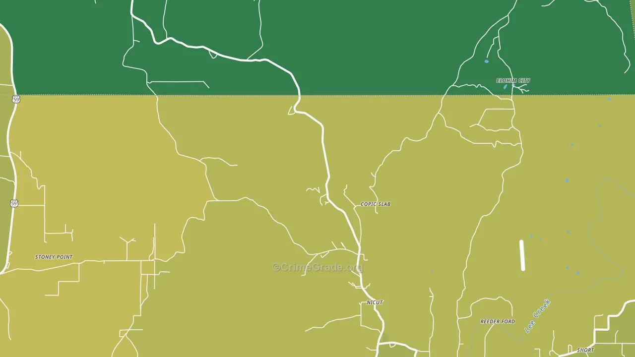 Nicut, OK Map of Vandalism Rates
