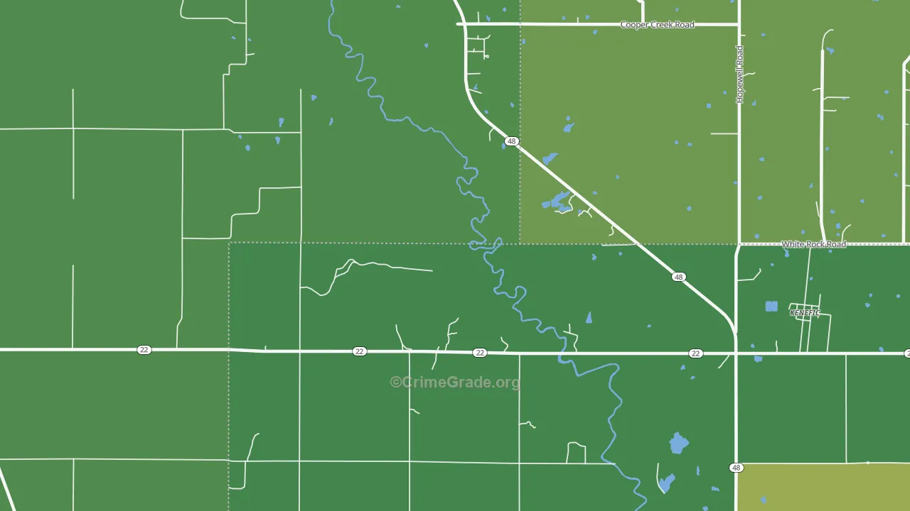 Nida, OK Map of Vandalism Rates