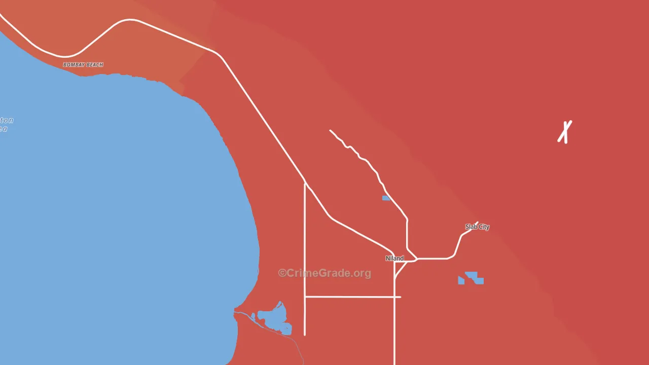 Niland, CA Map of Vandalism Rates