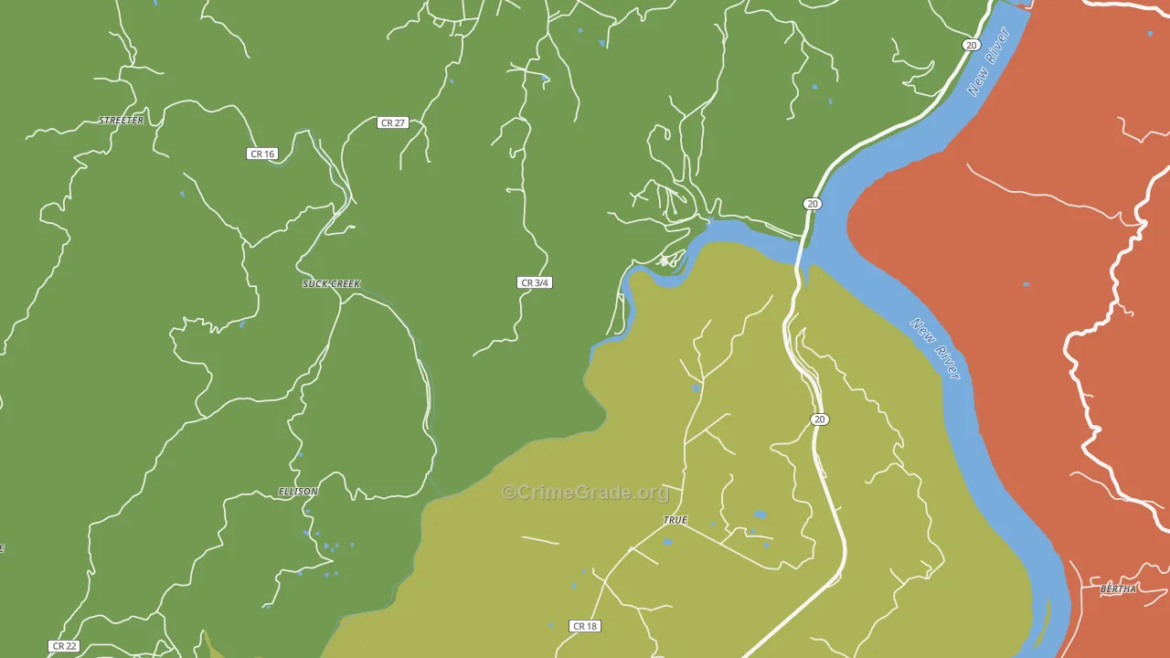 Nimitz, WV Map of Vandalism Rates