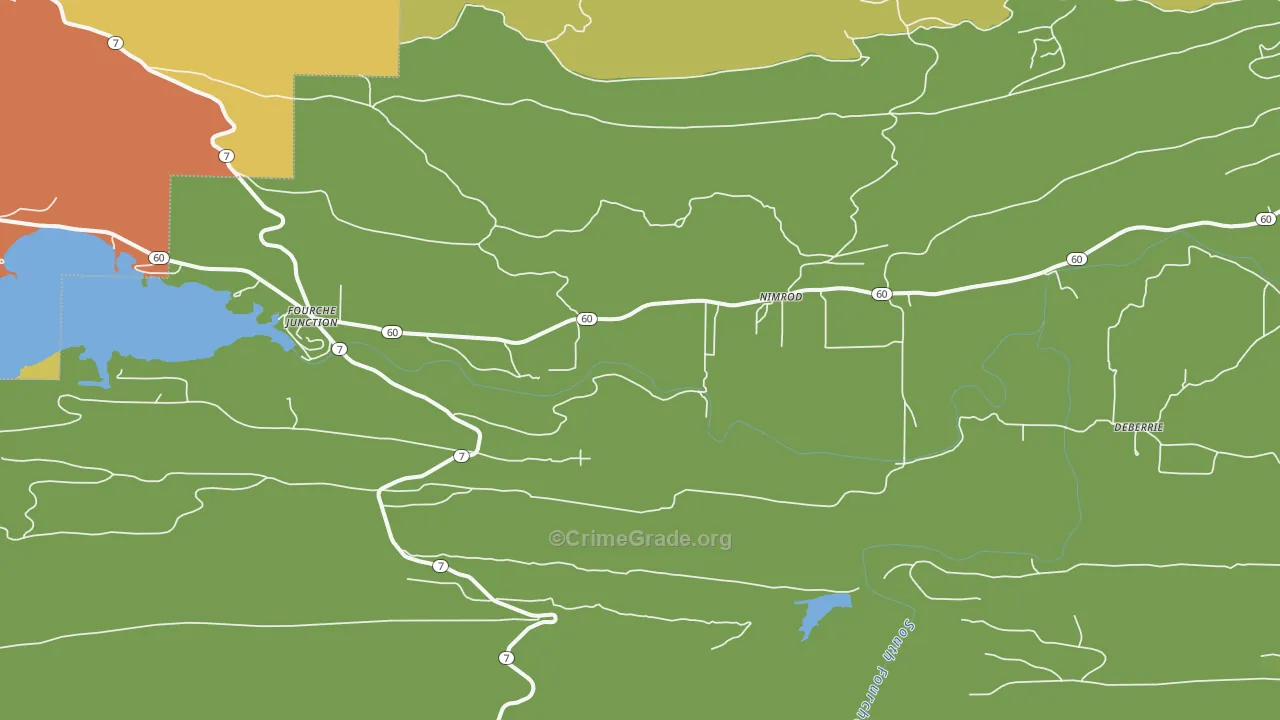 Nimrod, AR Map of Vandalism Rates