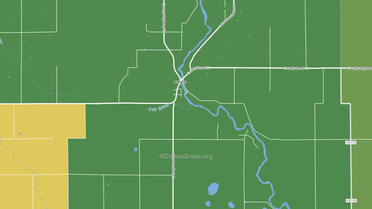 Nimrod, MN Map of Vandalism Rates