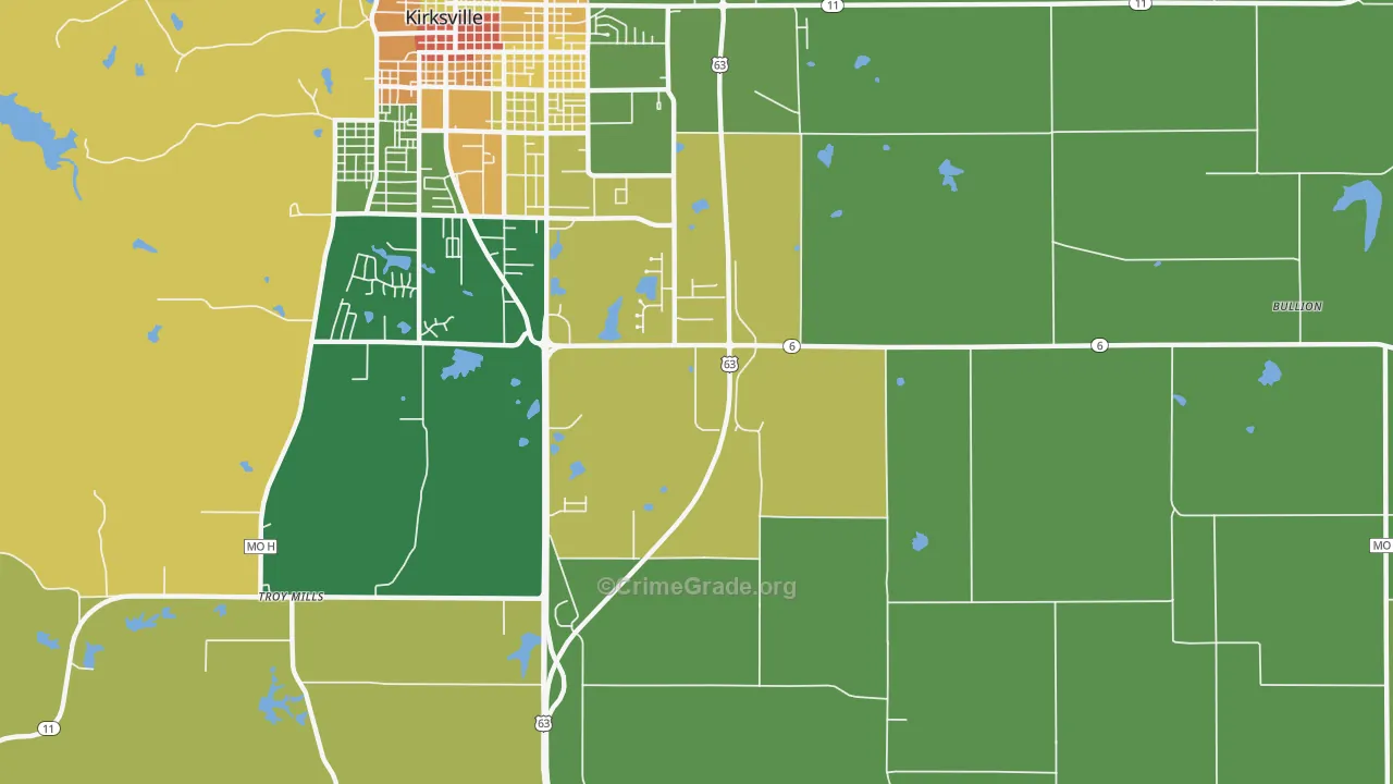 Nind, MO Map of Vandalism Rates