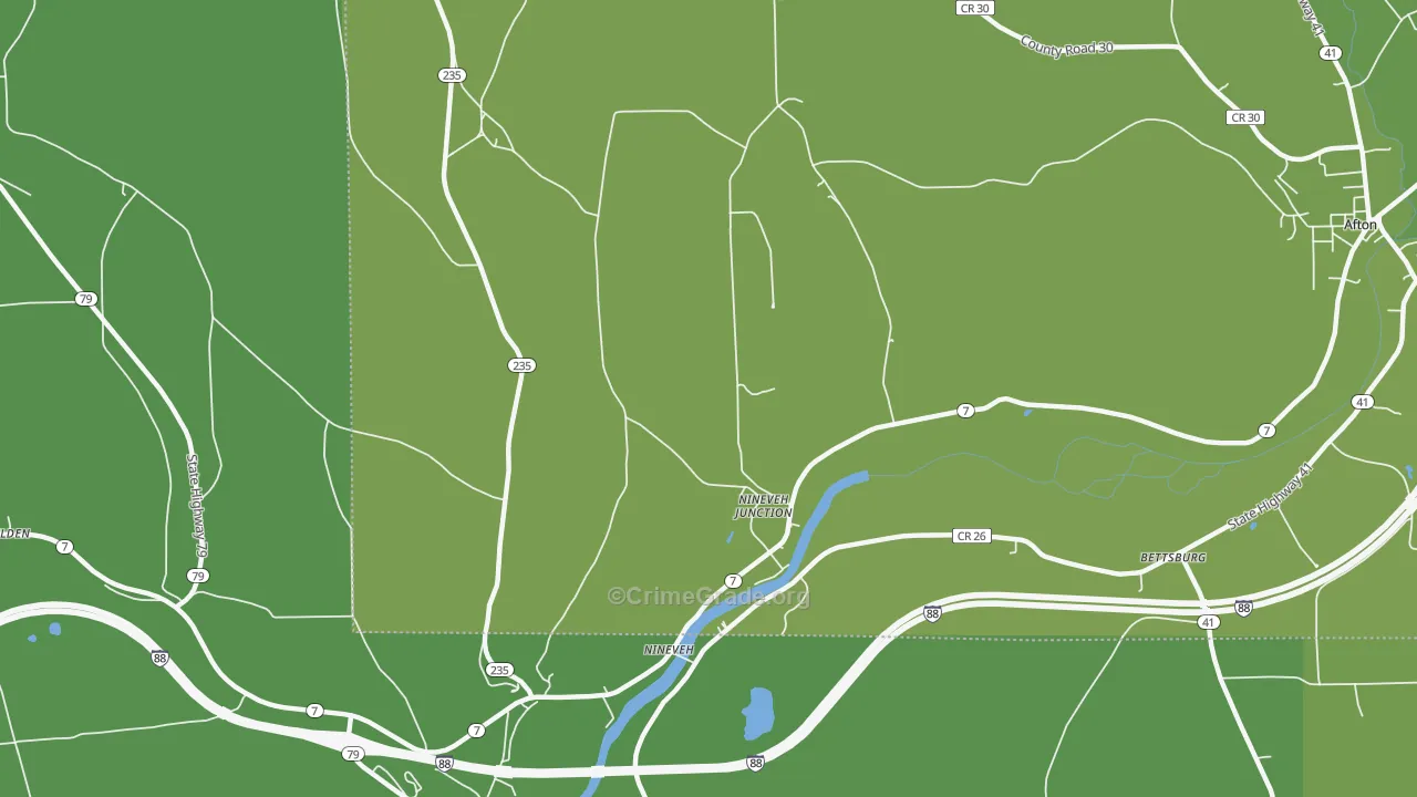 Nineveh Junction, NY Map of Vandalism Rates