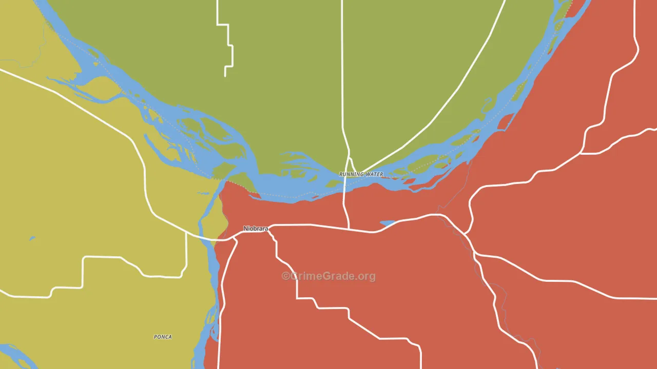 Niobrara, NE Map of Vandalism Rates
