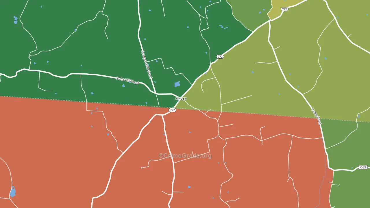 Nipgen, OH Map of Vandalism Rates